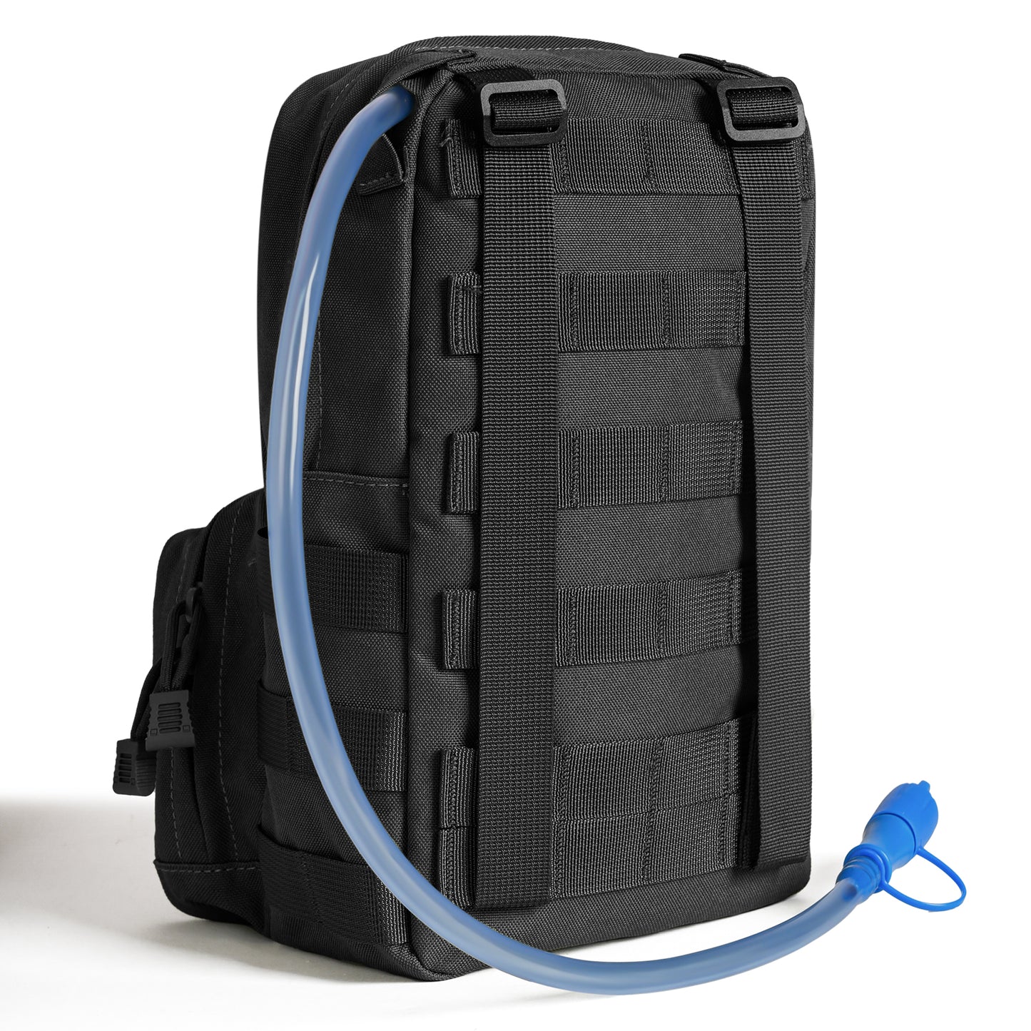 DULCE DOM Black Tactical Molle Hydration Backpack with 1.5L Bladder and Tube