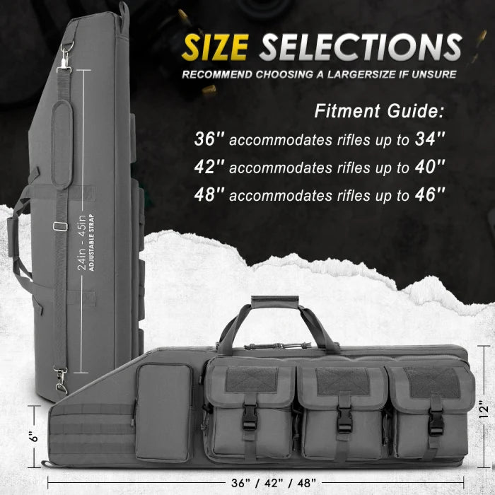 
                  
                    DULCE DOM Double Soft Gun Bag Tactical Rifle Case with Removable Dividers
                  
                