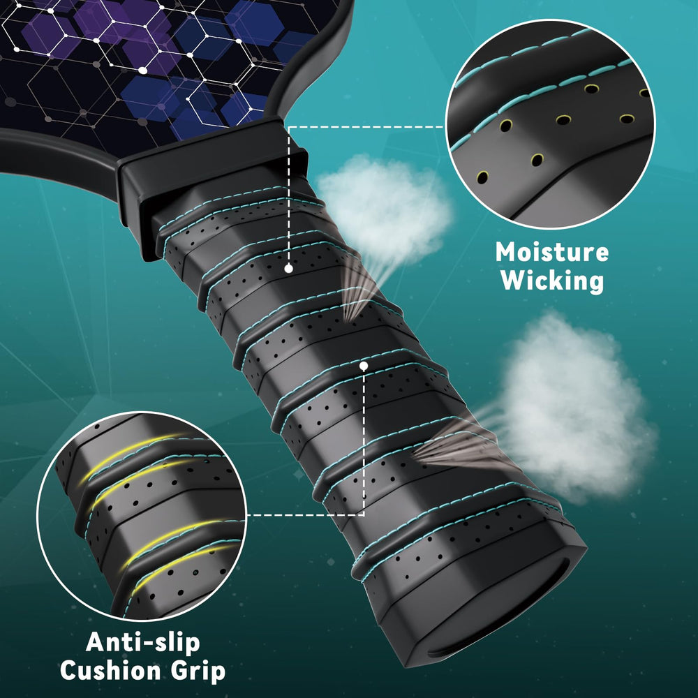 
                  
                    DULCE DOM pickleball paddle grip with anti-slip and moisture-wicking features.
                  
                