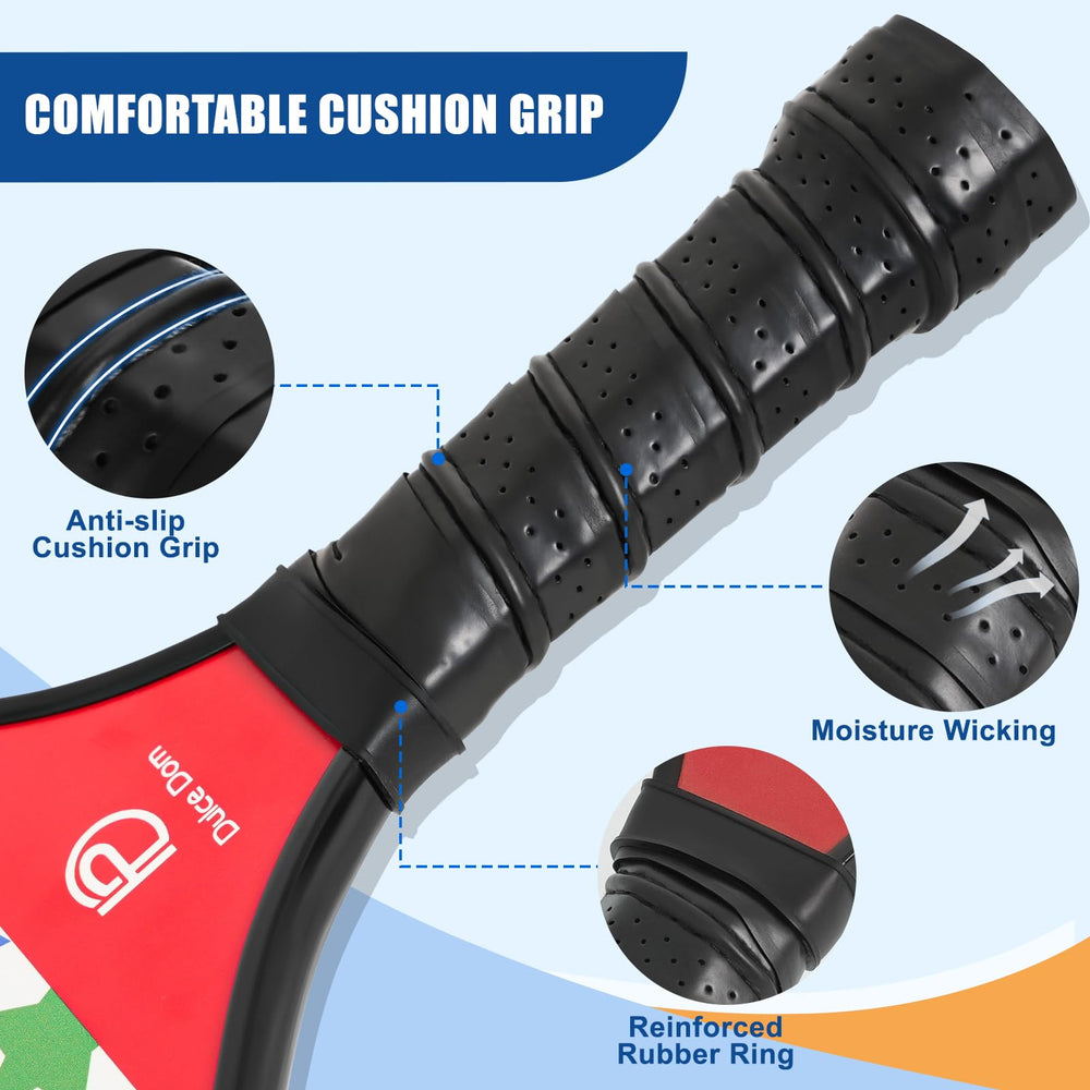 
                  
                    DULCE DOM pickleball paddle grip with anti-slip and moisture-wicking features.
                  
                